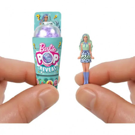 Barbie Mini BarbieLand Pop Reveal-Puppen, ca. 4 cm große Puppe mit Überraschung, Sensory Reveal (Stile können abweiche