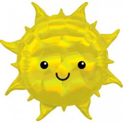 Holographic SuperShape Iridescent Sun Folienballon P40 verpackt 68cm x 68cm