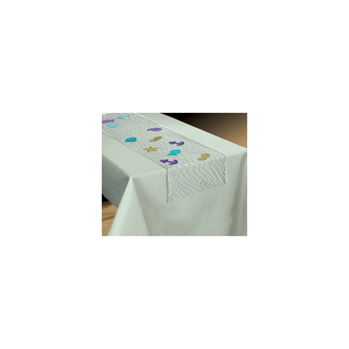 Tisch-Deko Fischernetz Mermaid Wishes 96 x 192 cm