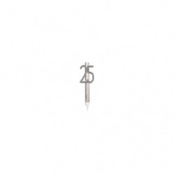 Fontäne Milestone 25 inkl. Kuchendekoration (mit Strasssteinen versehen)