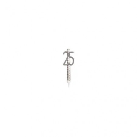 Fontäne Milestone 25 inkl. Kuchendekoration (mit Strasssteinen versehen)