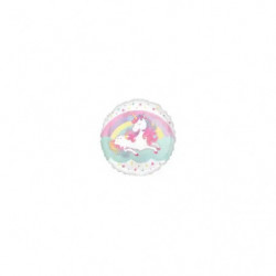 Standard Enchanted Unicorn Folienballon rund S40 verpackt 43 cm