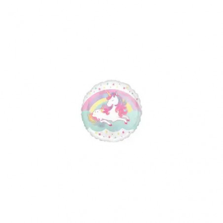 Standard Enchanted Unicorn Folienballon rund S40 verpackt 43 cm