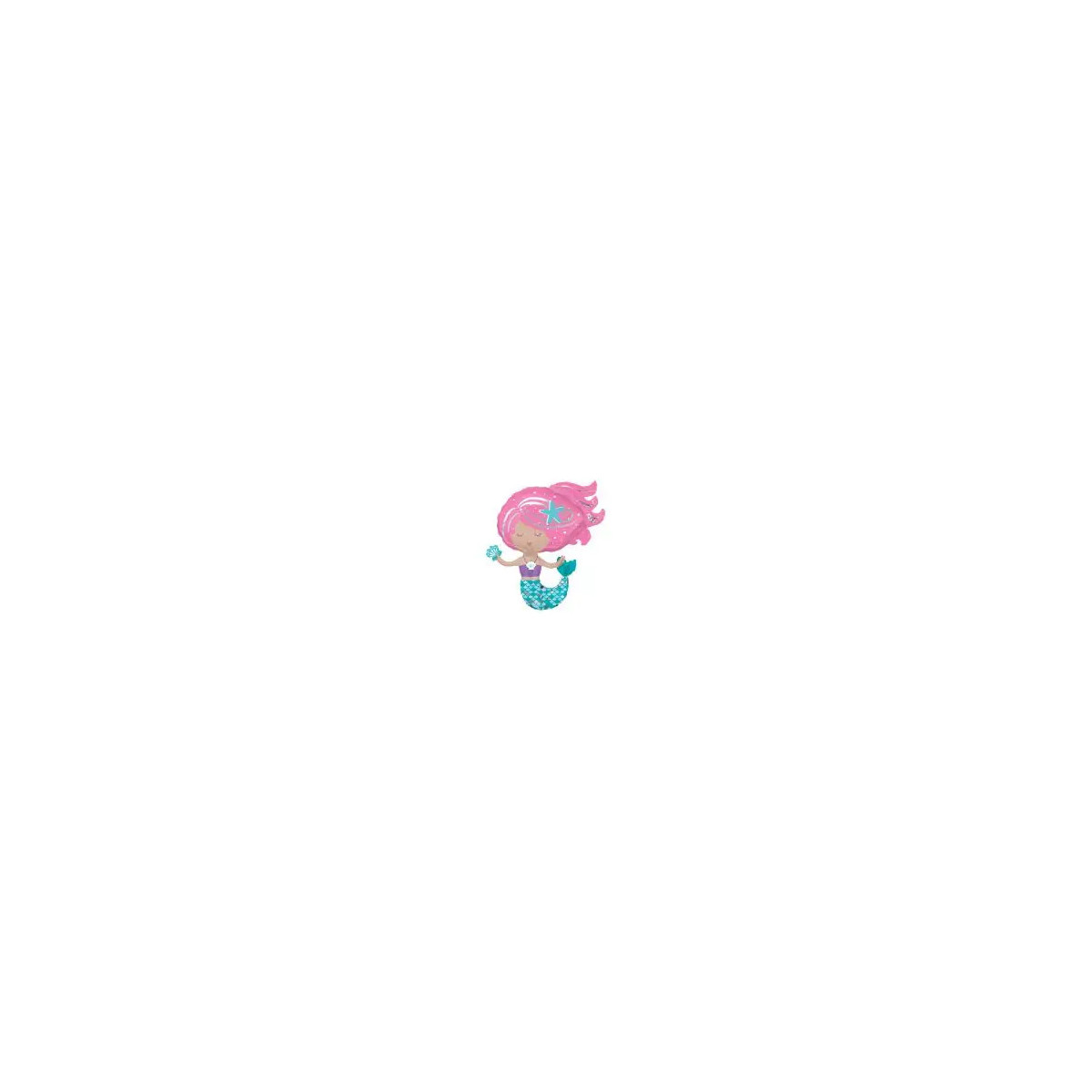 SuperShape Shimmering Mermaid Folienballon P35 verpackt 73 x 76 cm