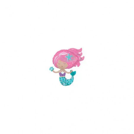 SuperShape Shimmering Mermaid Folienballon P35 verpackt 73 x 76 cm