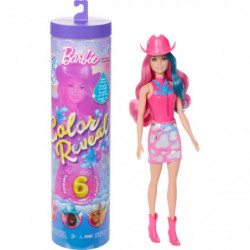 Barbie Color Reveal Disco Star-Reihe Modepuppe und Accessoires mit 6 Überraschungen (Stile können abweichen)