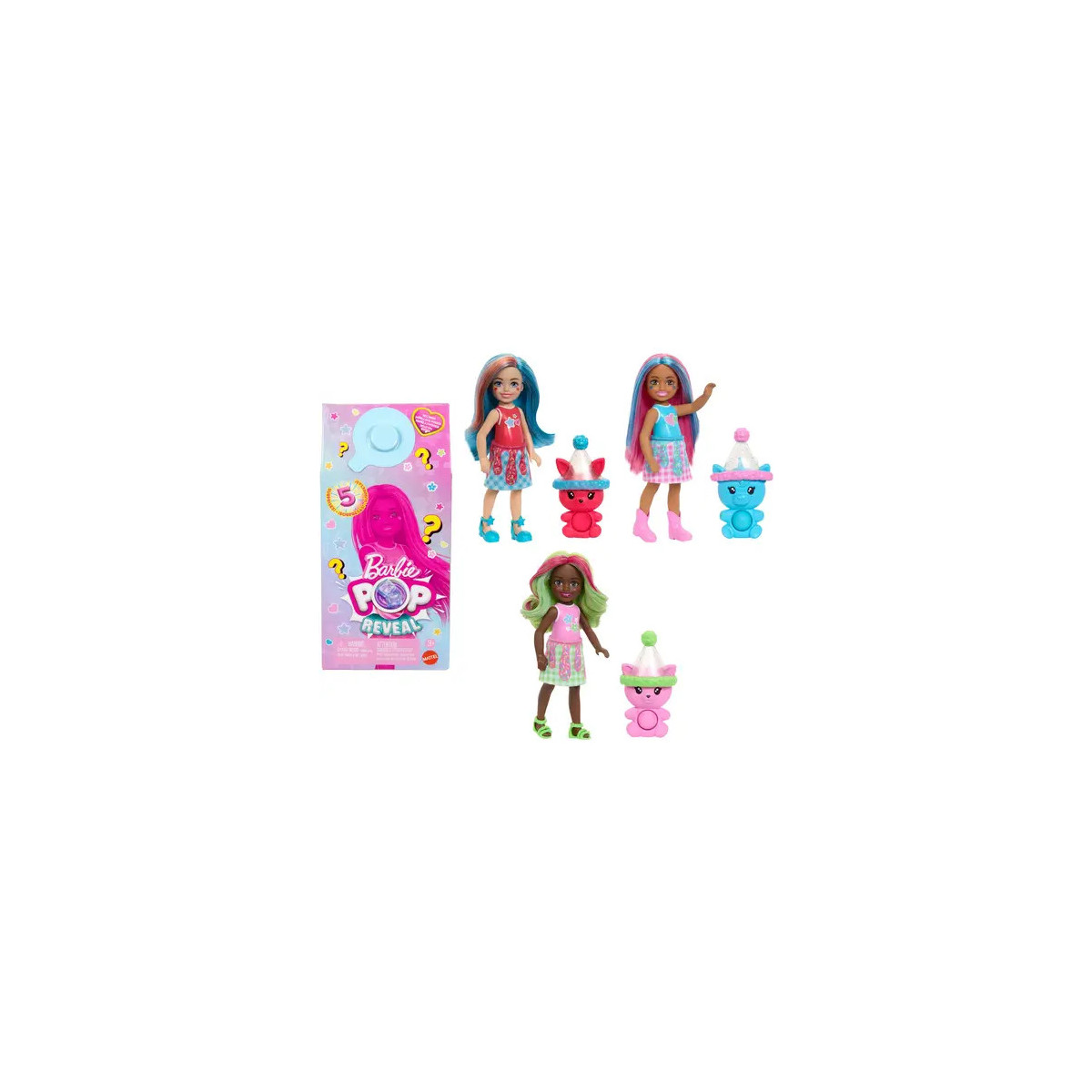 Barbie Chelsea Pop Reveal Shakes-Serie Puppe mit Duft und Farbwechsel (Stile können abweichen)