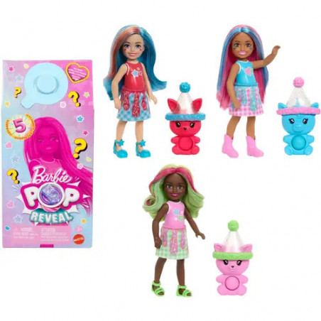 Barbie Chelsea Pop Reveal Shakes-Serie Puppe mit Duft und Farbwechsel (Stile können abweichen)