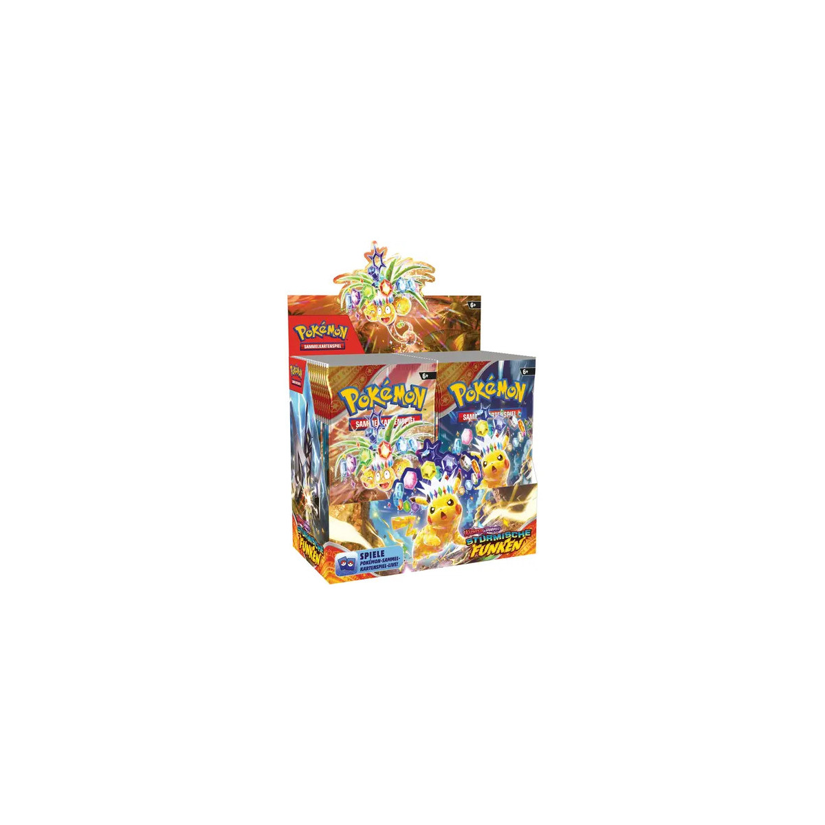 Pokémon-Sammelkartenspiel: Boosterpack Karmesin   Purpur - Stürmische Funken