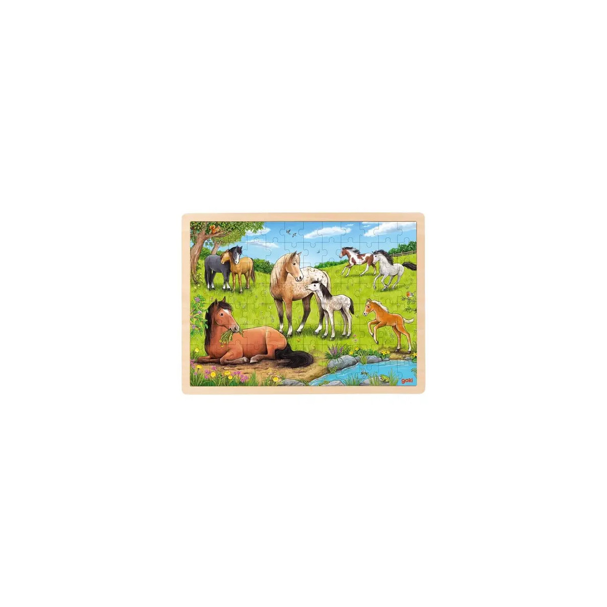 Einlegepuzzle Sommer auf der Pferdewiese