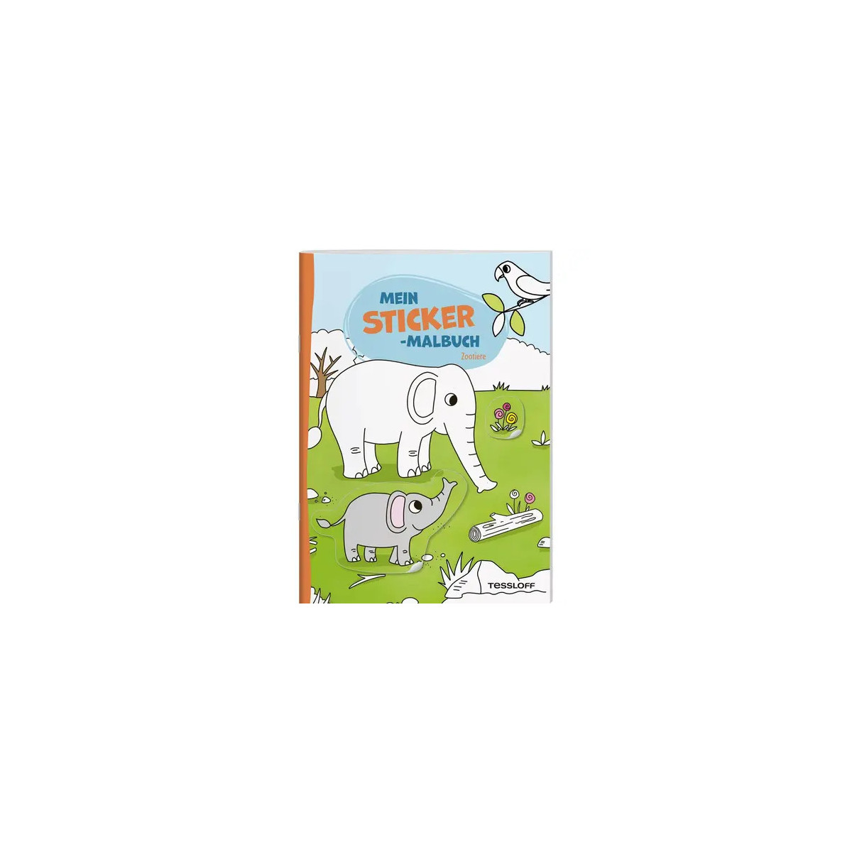 Mein Sticker-Malbuch. Zootier