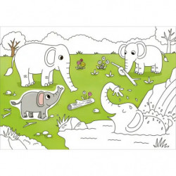 Mein Sticker-Malbuch. Zootier