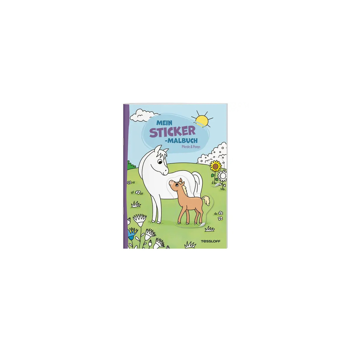 Mein Sticker-Malbuch. Pferde