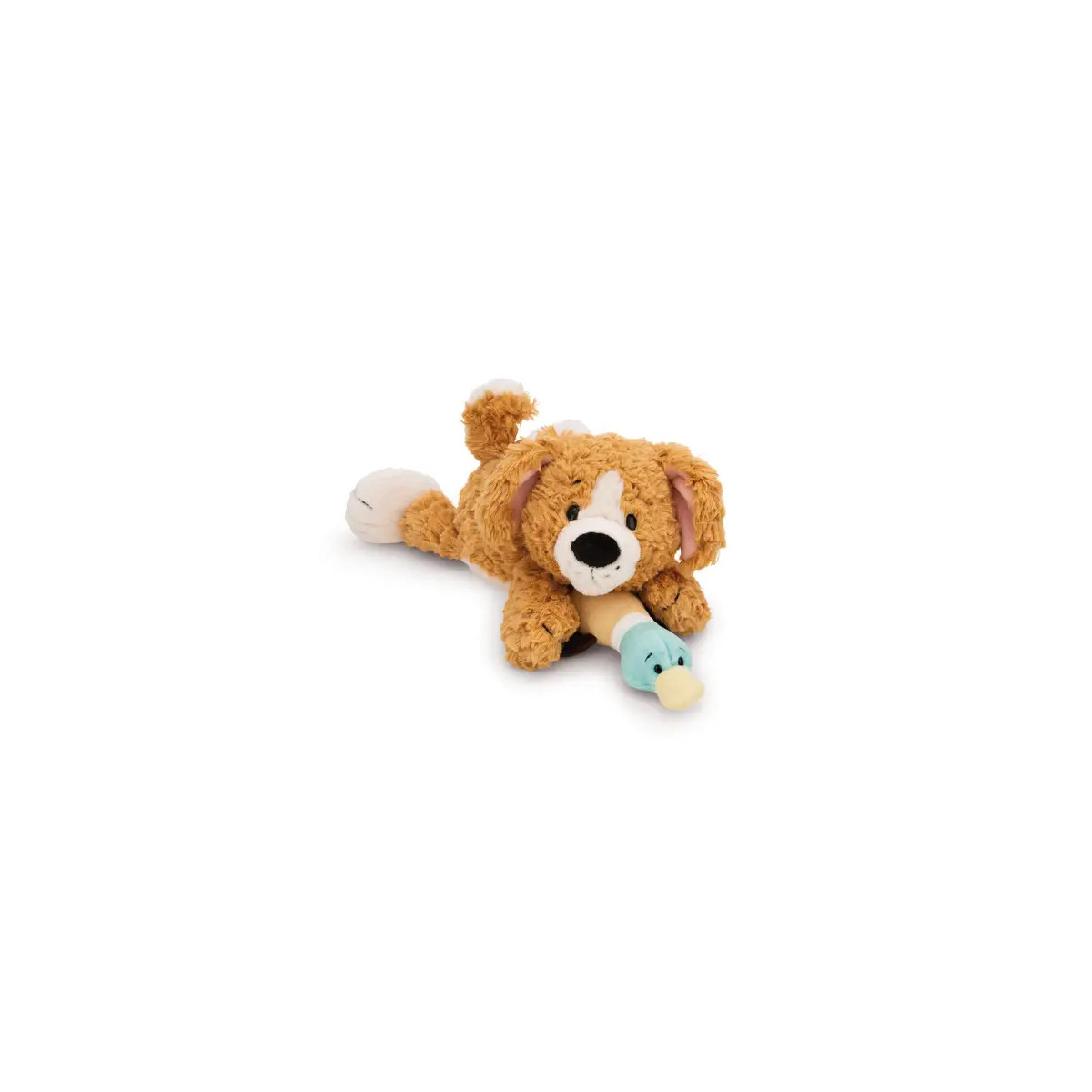 NICI - Kuscheltier Hund braun & Ente 30cm liegend GREEN