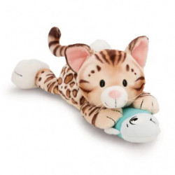 NICI - Kuscheltier Katze Bengal & Fisch 30cm liegend GREEN