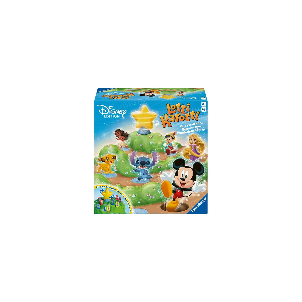 Ravensburger 24851 - Lotti Karotti Disney Edition, Adaption des bekannten Spiele-Klassikers mit Disney-Charakteren, un