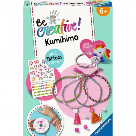 Ravensburger 25540 BeCreative Freundschaftsbändchen Kumihimo Tattoos, DIY für Kinder ab 6 Jahren Ravensburger 25540 BeCreative Freundschaftsbändchen Kumihimo Tattoos, DIY für Kinder ab 6 Jahren