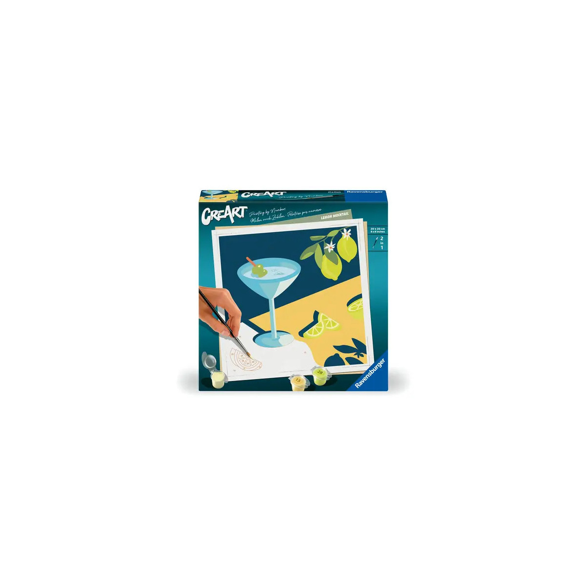 Ravensburger CreArt - Malen nach Zahlen 25561 - Mocktail Zitrone - ab 12 Jahren