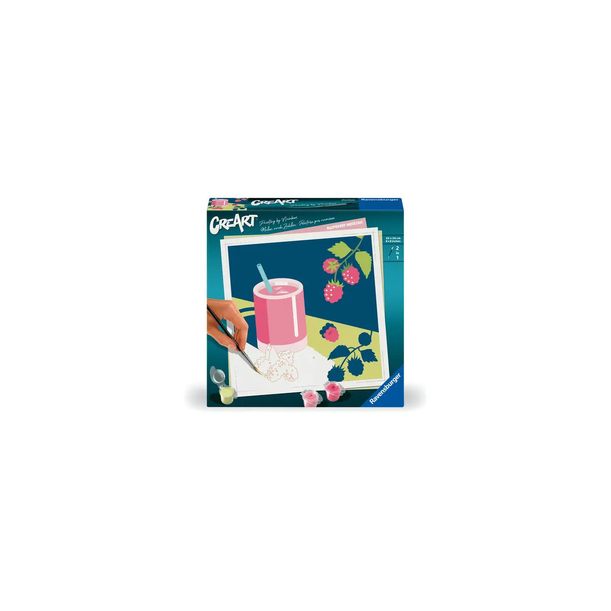 Ravensburger CreArt - Malen nach Zahlen 25562 - Mocktail Himbeere - ab 12 Jahren