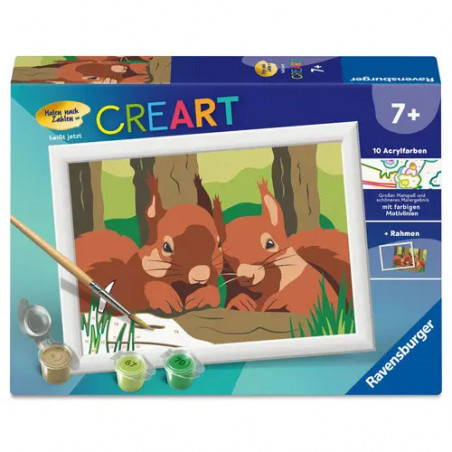 Ravensburger CreArt - Malen nach Zahlen 25882 - Kuschelnde Eichhörnchen - ab 7 Jahren Ravensburger CreArt - Malen nach Zahlen 25882 - Kuschelnde Eichhörnchen - ab 7 Jahren