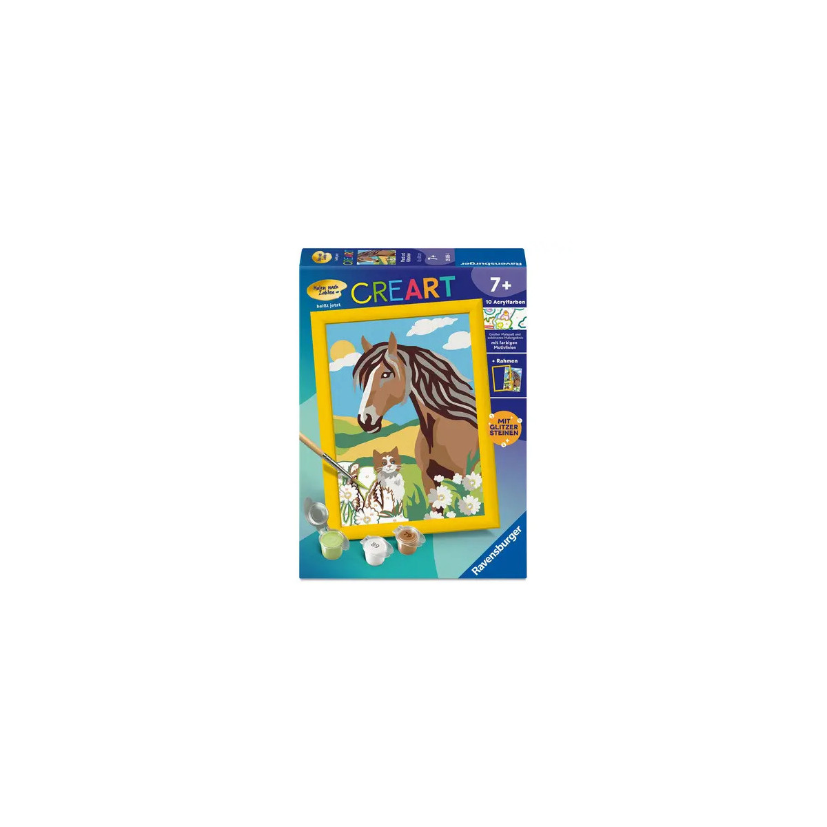 Ravensburger CreArt - Malen nach Zahlen 25886 - Pferd und Kätzchen - ab 7 Jahren