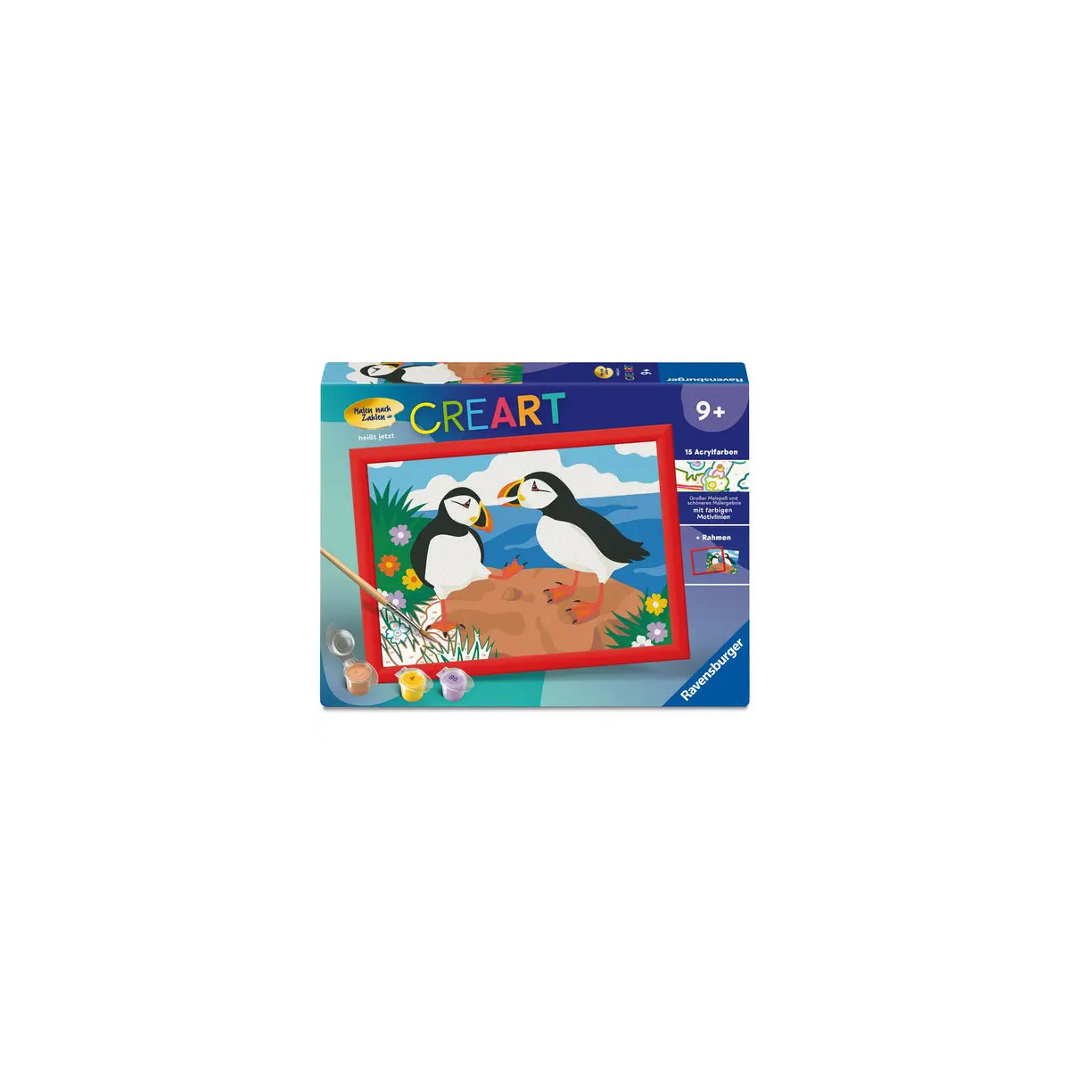 Ravensburger CreArt - Malen nach Zahlen 25887 - Papageientaucher - ab 9 Jahren
