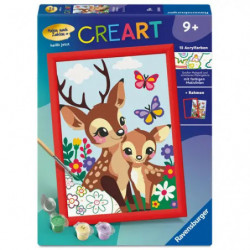 Ravensburger CreArt - Malen nach Zahlen 25889 - Fröhliche Hirsche - ab 9 Jahren
