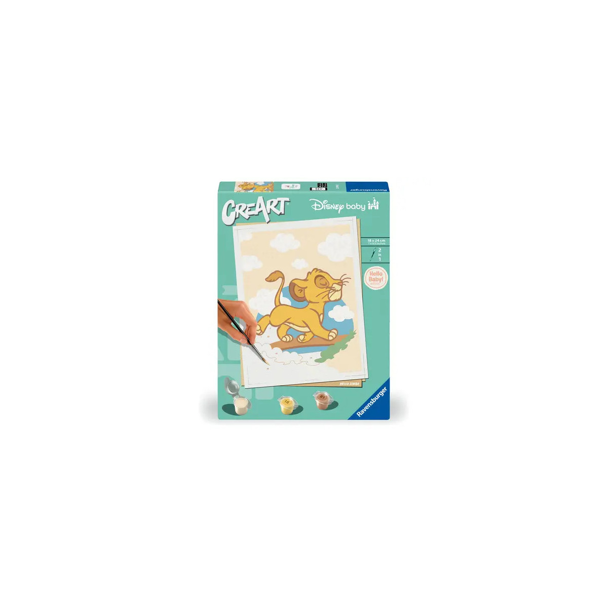 Ravensburger CreArt - Malen nach Zahlen 25898 - Hello Baby: Simba - ab 12 Jahren