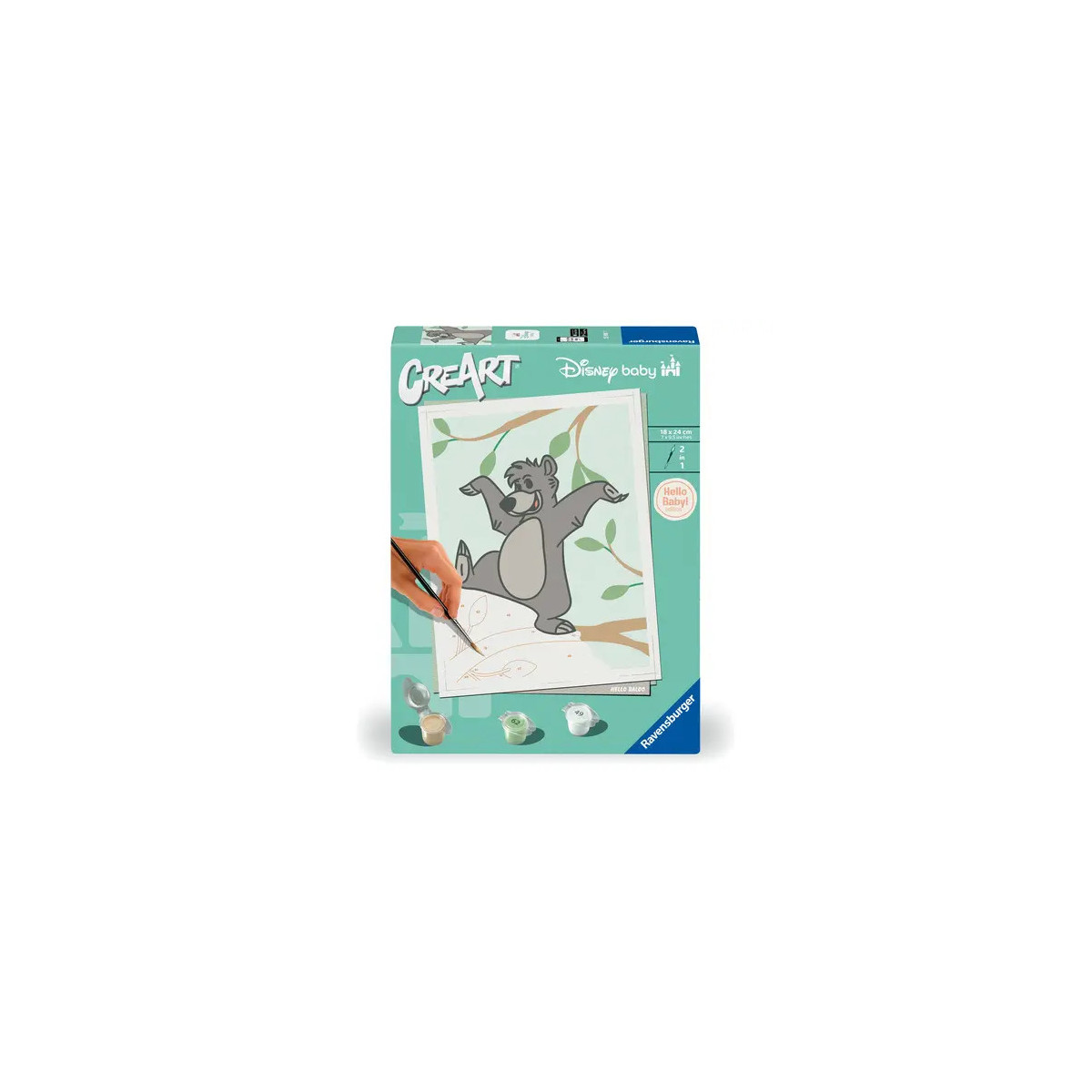 Ravensburger CreArt - Malen nach Zahlen 25900 - Hello Baby: Baloo - ab 12 Jahren