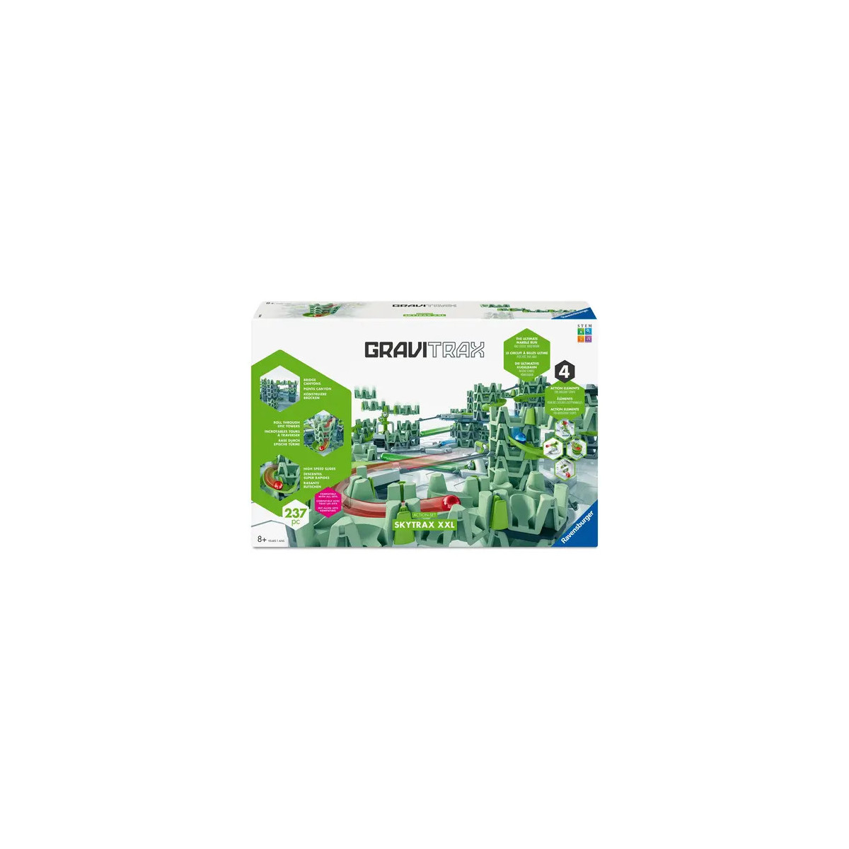 Ravensburger GraviTrax Action-Set XXL Skytrax | Innovatives Kugelbahnsystem mit neuem Design und Funktionen | Murmelba