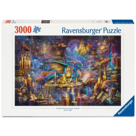 Ravensburger Puzzle 12001418 - Dragon's Library: Keeper of Forgotten Lore - 3000 Teile Puzzle für Erwachsene ab 14 Jah