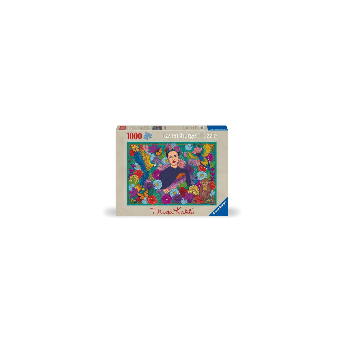 Ravensburger Puzzle 12001475 - Frida Kahlo's Paradise: Parrot, Monkey and Blooms - 1000 Teile Puzzle für Erwachsene un