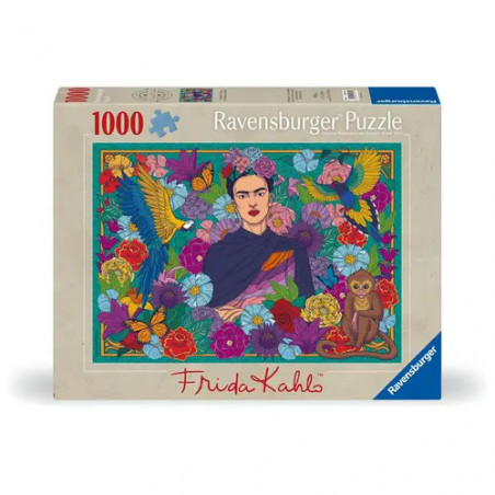 Ravensburger Puzzle 12001475 - Frida Kahlo's Paradise: Parrot, Monkey and Blooms - 1000 Teile Puzzle für Erwachsene un