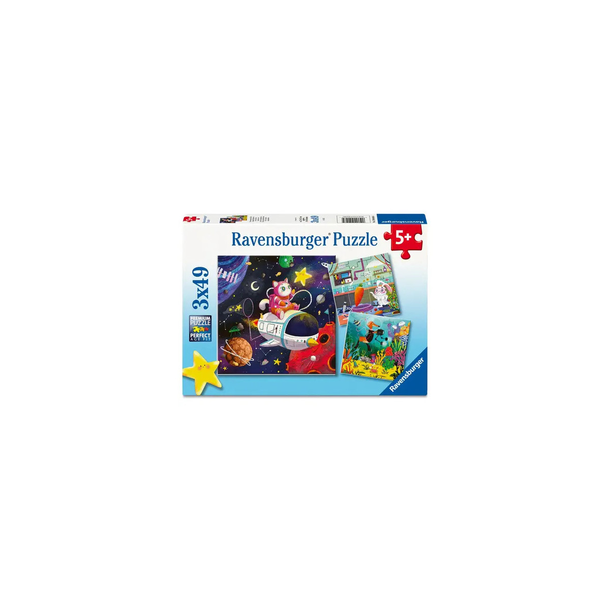 Ravensburger Puzzle - 12004048 Tierwissenschaftler - Puzzle für Kinder ab 5 Jahren, mit 3x49 Teilen