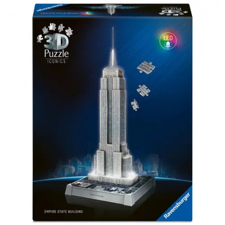 Ravensburger 3D Puzzle Iconics: 12008026 Empire State Building - mit Licht - Eine Ikone der Skyline von New York als Ravensburger 3D Puzzle Iconics: 12008026 Empire State Building - mit Licht - Eine Ikone der Skyline von New York als