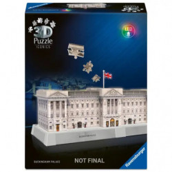 Ravensburger 3D Puzzle Iconics: 12008031 Buckingham Palace - mit Licht  - Der Sitz der britischen Royals als detailget