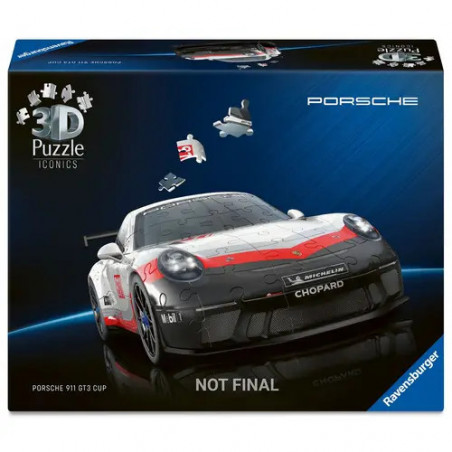 Ravensburger 3D Puzzle Iconics: 12008039 Porsche 911 GT3 Cup - Ein echte Rennsport-Ikone als faszinierendes und detail