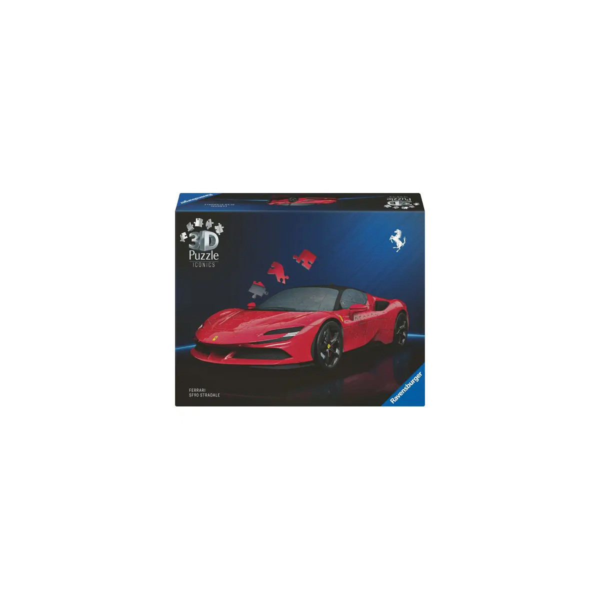 Ravensburger 3D Puzzle Iconics: 12008041 Ferrari SF90 Stradale - Der ikonische Supersportwagen aus Maranello als Model
