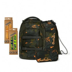 satch pack Bundle Schulrucksack Set Jurassic Jungle