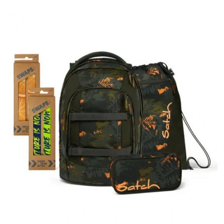 satch pack Bundle Schulrucksack Set Jurassic Jungle