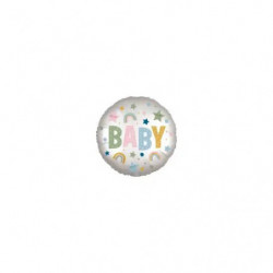 Standard Satin Infused Natural Baby Folienballon S40 verpackt 43 cm