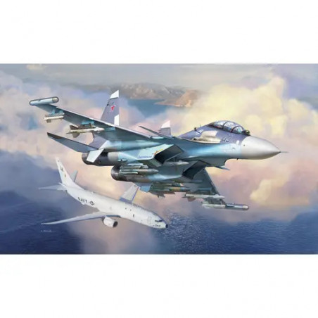 ZVEZDA 1/144 SU-30SM. Plastikmodellbausatz eines modernen russischen Kampfjets