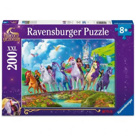 Ravensburger Kinderpuzzle - 12004165 Unicorn Academy - Puzzle für Kinder ab 8 Jahren, mit 200 Teilen im XXL-Format