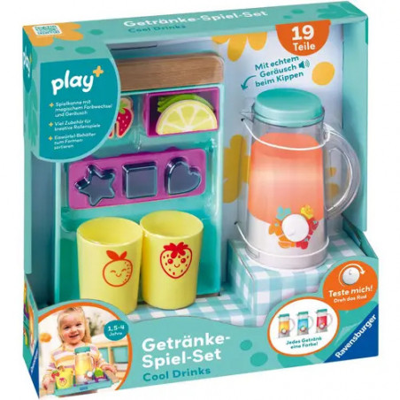 Ravensburger Play+ Getränke-Spiel-Set: Cool Drinks, Pretend Play Set, Spielzeug ab 18 Monate, Küchenzubehör Ravensburger Play+ Getränke-Spiel-Set: Cool Drinks, Pretend Play Set, Spielzeug ab 18 Monate, Küchenzubehör