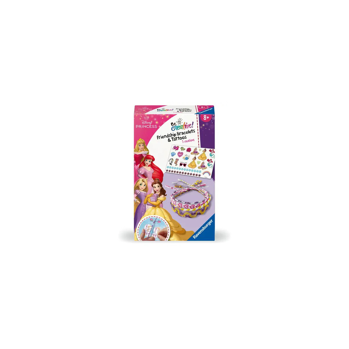Ravensburger BeCreative 23963 Bastelset Freundschaftsbändchen   Tattoos Disney Prinzessinnen, DIY für Kinder ab 8 Jahr