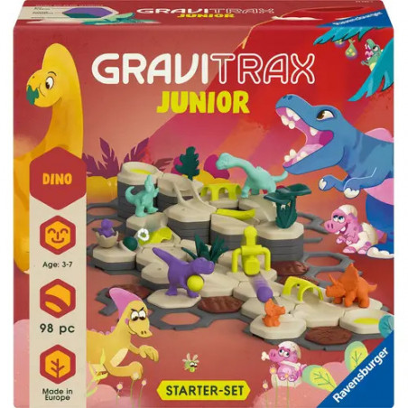 Ravensburger GraviTrax Junior Starter-Set L Dino24586 - Erweiterbare Kugelbahn für Kinder, Murmelbahn aus umweltfreund Ravensburger GraviTrax Junior Starter-Set L Dino24586 - Erweiterbare Kugelbahn für Kinder, Murmelbahn aus umweltfreund