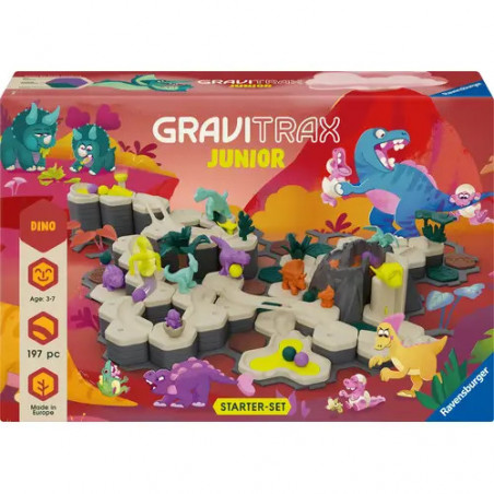 Ravensburger GraviTrax Junior Starter-Set XXL Dino 24845- Erweiterbare Kugelbahn für Kinder, Murmelbahn aus umweltfreu Ravensburger GraviTrax Junior Starter-Set XXL Dino 24845- Erweiterbare Kugelbahn für Kinder, Murmelbahn aus umweltfreu