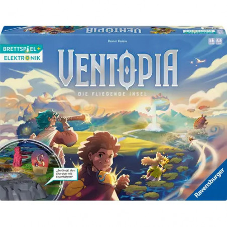Ravensburger 24582 Ventopia - Die fliegende Insel, Brettspiel mit Elektronik für Kinder ab 7 Jahren für 1 bis 4 Spiele Ravensburger 24582 Ventopia - Die fliegende Insel, Brettspiel mit Elektronik für Kinder ab 7 Jahren für 1 bis 4 Spiele
