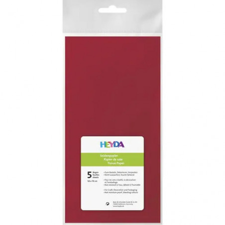 Seidenpapier | 50×70 cm, 20 g/m , mittelrotTissue Paper | 50×70 cm, 20 gsm, medium redPapier de soie | 50×70 cm, 20 g/