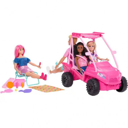 Barbie Mysteries: Beach Detectives Ultimativer Strand-Buggy Spielset mit mehr als 10 Zubehörteilen